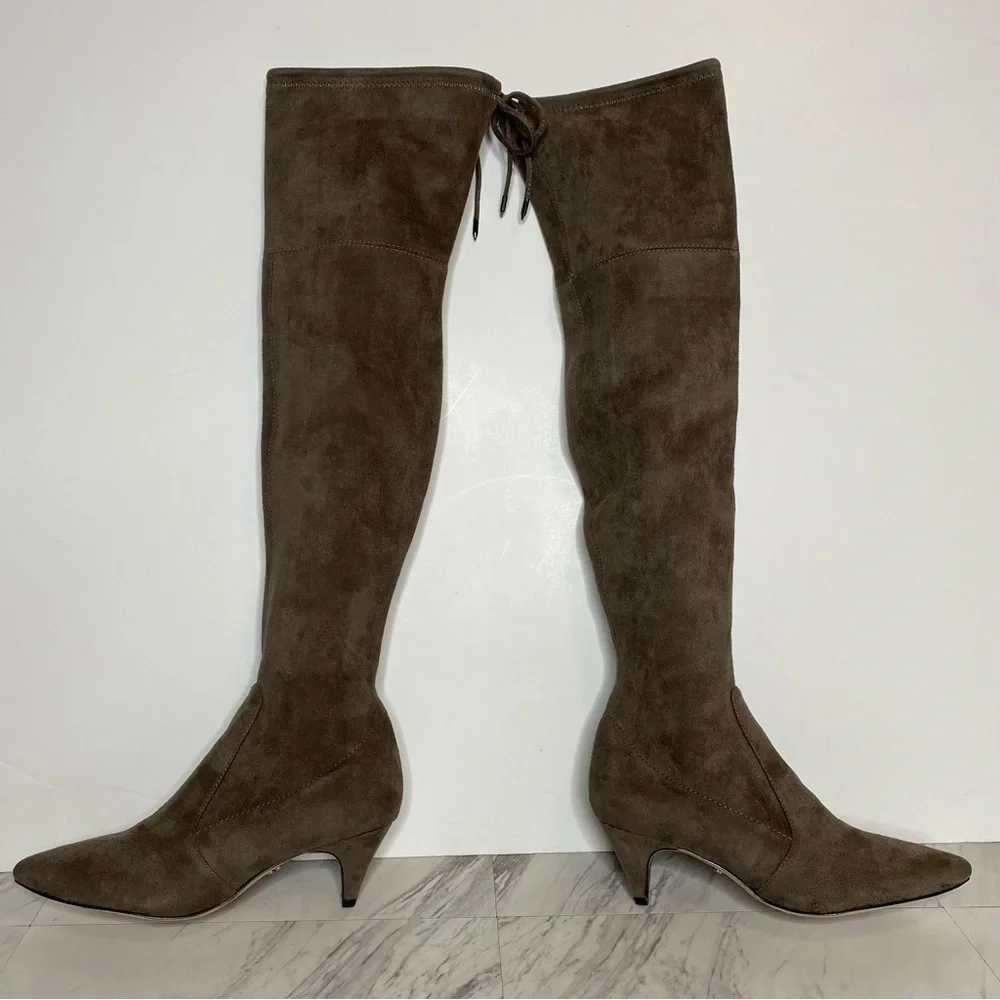 Sam Edelman Kristie Steel Grey Over the Knee Boot 6.5